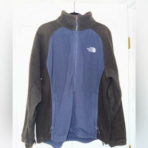 The North Face navy and black fleece jacket